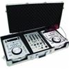 FLIGHTCASE CONSOLLE OMNITRONIC 10" TYPE 1 PER TRASPORTARE 2 CD PLAYER TIPO PIONEER CDJ100S/200/DMP555, OMNITRONIC DJS1100/1200, GEMINI CDJ01/02/CFX20/30/MPX30//ICDJ/ICFX/CD1800X/, STANTON S350/450, NUMARK AXIS2/8/9 ED 1 MIXER CON LARGHEZZA FINO A 239 MM